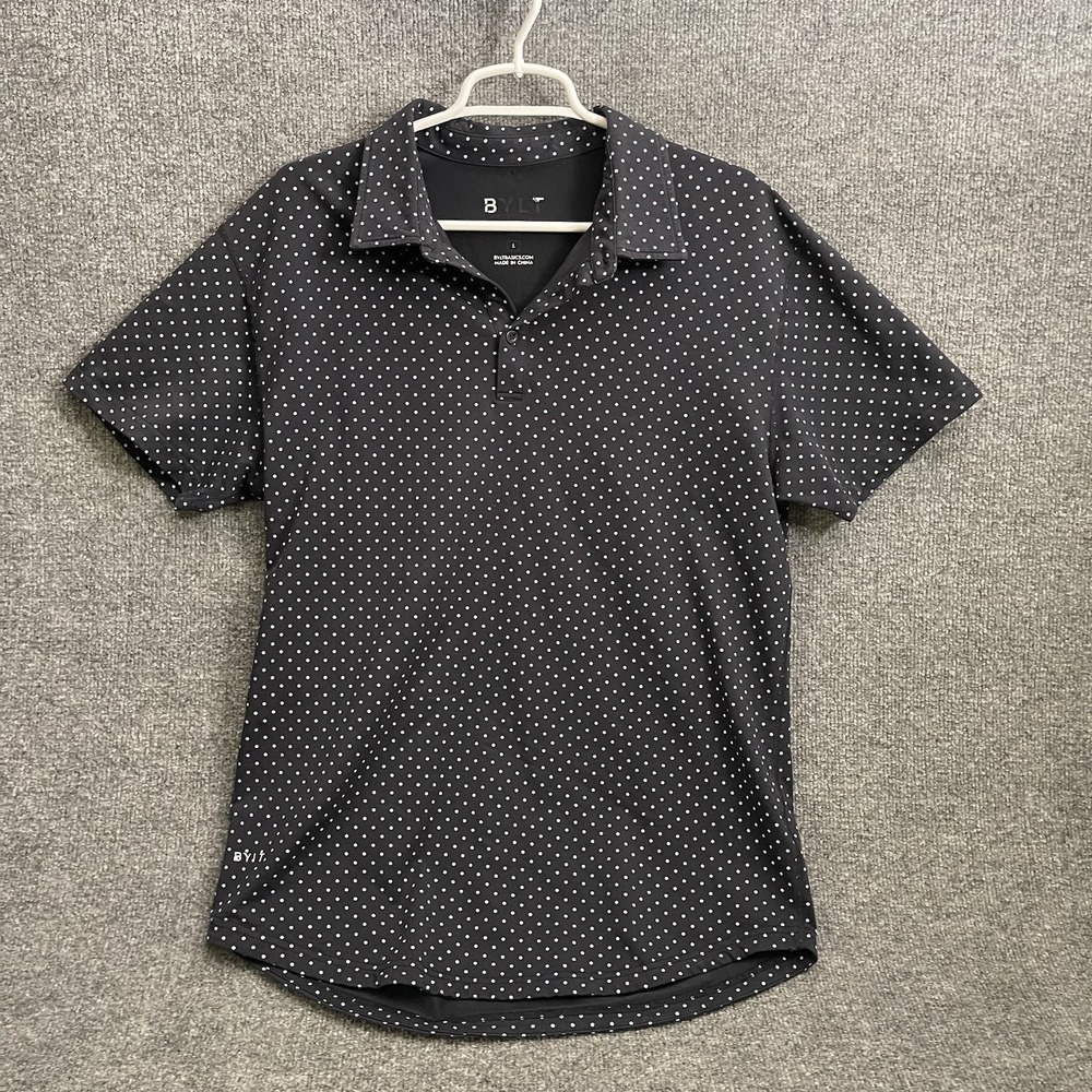BYLT Premium Basics Polo Shirt Mens Sz L Navy Blue Casual  Golf